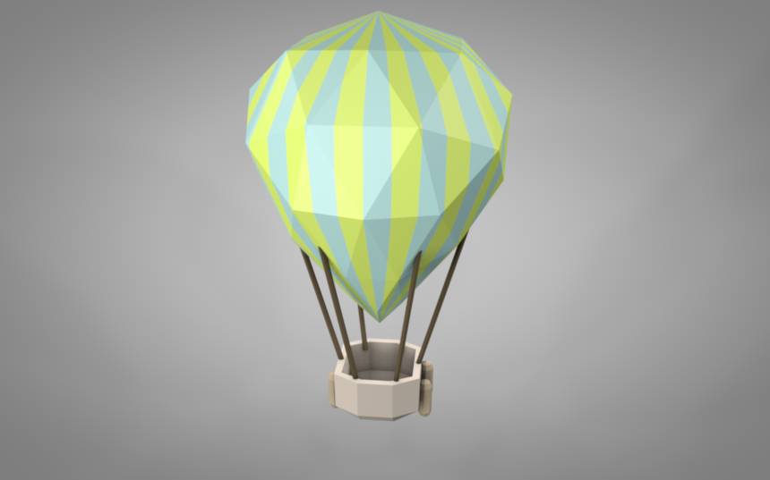 热气球_立体派模型网