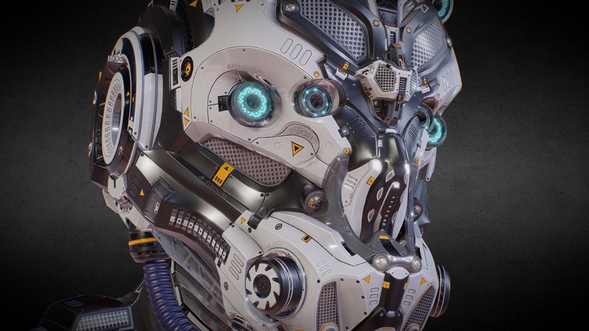 科幻机械头像|三维|机械/交通|爱画画的土豆子 - 原创作品 - 站酷 (ZCOOL)